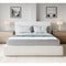 One Upholstered Footboard Storage Bed in Pearl