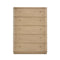 Penny Five Drawer White Ash Chest in Buff Cream