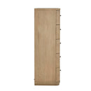 Penny Five Drawer White Ash Chest in Buff Cream
