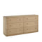 Penny Six Drawer White Ash Dresser in Buff Cream