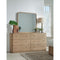 Penny Six Drawer White Ash Dresser in Buff Cream