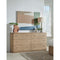 Penny Six Drawer White Ash Dresser in Buff Cream