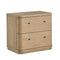 Penny Two Drawer White Ash Nightstand in Buff Cream