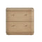 Penny Two Drawer White Ash Nightstand in Buff Cream