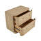 Penny Two Drawer White Ash Nightstand in Buff Cream
