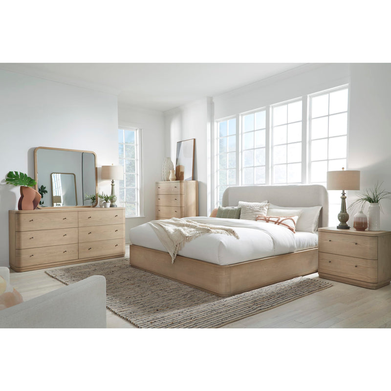 Penny Two Drawer White Ash Nightstand in Buff Cream