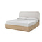 Penny Upholstered Platform Bed in Buff Cream Ash and Oatmeal Linen