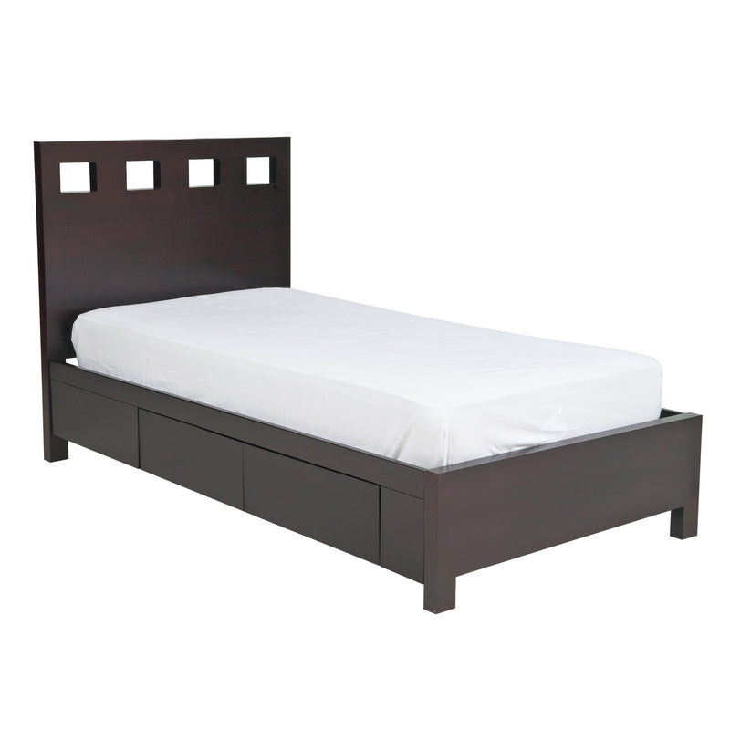 Riva Wood Storage Bed in Espresso