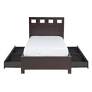 Riva Wood Storage Bed in Espresso