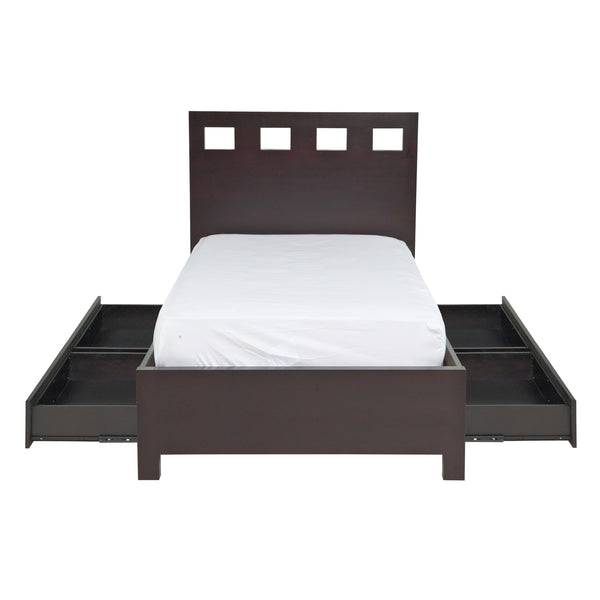 Riva Wood Storage Bed in Espresso