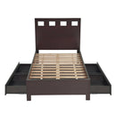 Riva Wood Storage Bed in Espresso