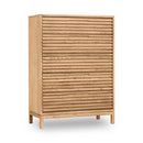 Tanner Five Drawer Ash Wood Chest in Flaxen