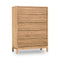 Tanner Five Drawer Ash Wood Chest in Flaxen