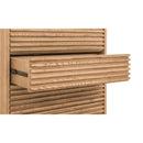 Tanner Five Drawer Ash Wood Chest in Flaxen