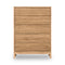 Tanner Five Drawer Ash Wood Chest in Flaxen