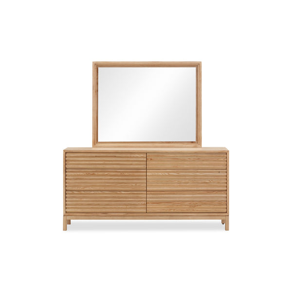Tanner Six Drawer Ash Wood Dresser in Flaxen
