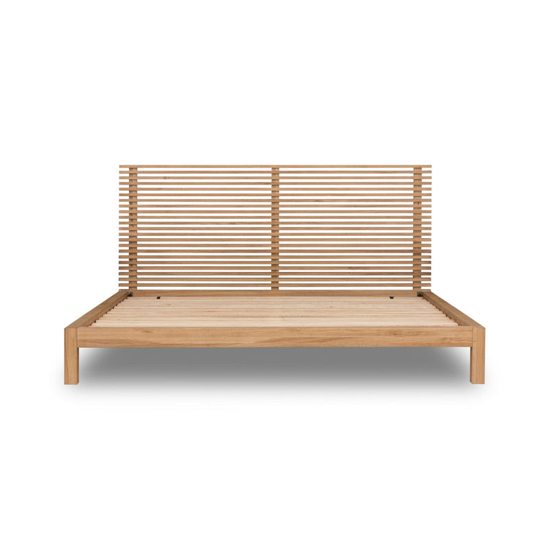 Tanner Solid Ash Platform Bed in Flaxen