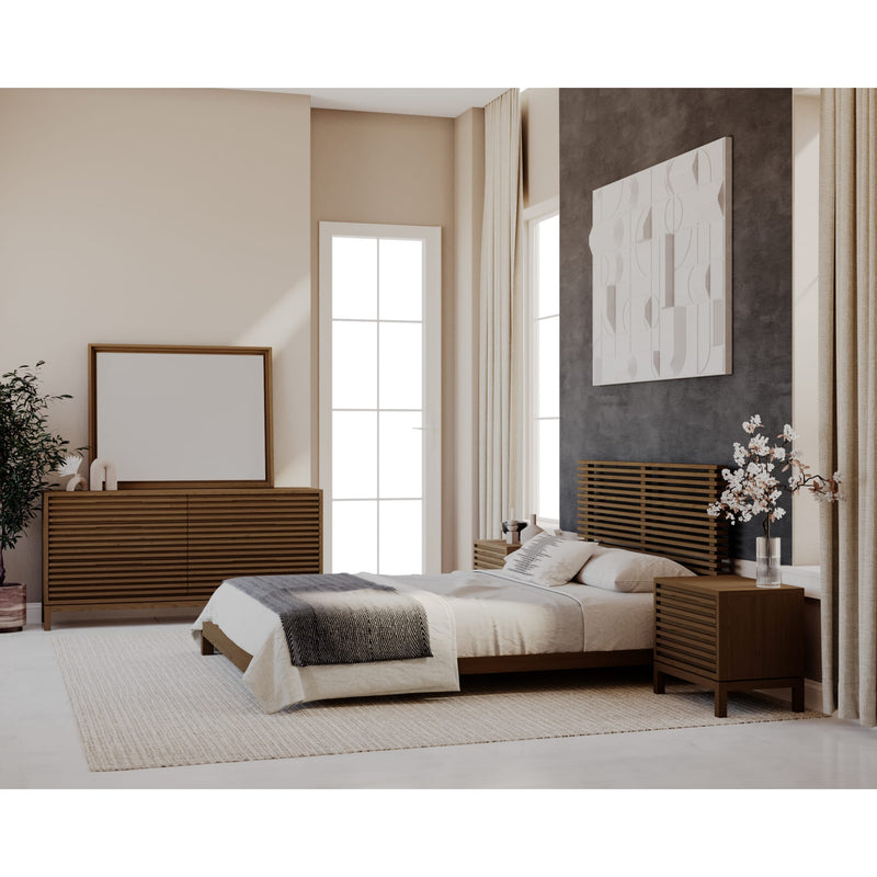 Tanner Solid Ash Panel Bed in Roux