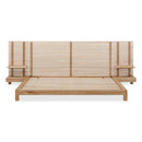 Tanner Solid Ash Wall Bed with Integrated Nightstands in Flaxen