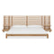 Tanner Solid Ash Wall Bed with Integrated Nightstands in Flaxen