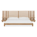 Tanner Solid Ash Wall Bed with Integrated Nightstands in Flaxen