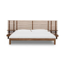 Tanner Solid Ash Wall Bed with Integrated Nightstands in Roux