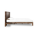 Tanner Solid Ash Wall Bed with Integrated Nightstands in Roux