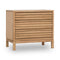 Tanner Three Drawer Ash Wood Nightstand in Flaxen