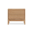 Tanner Two Drawer Ash Wood Nightstand in Flaxen