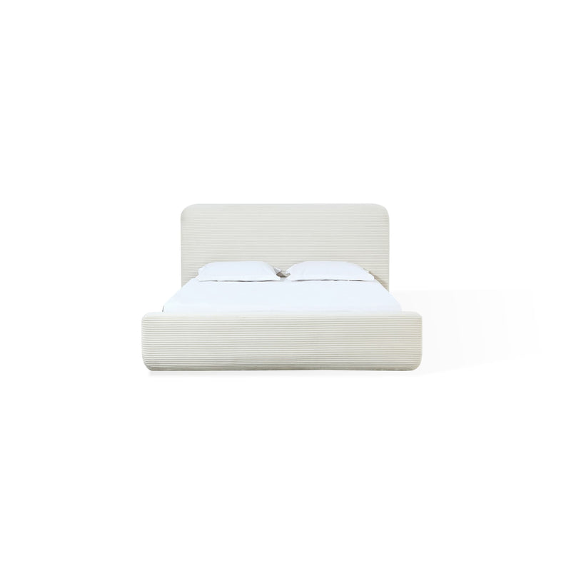 Wisteria Upholstered Platform Bed in Frosty Corduroy