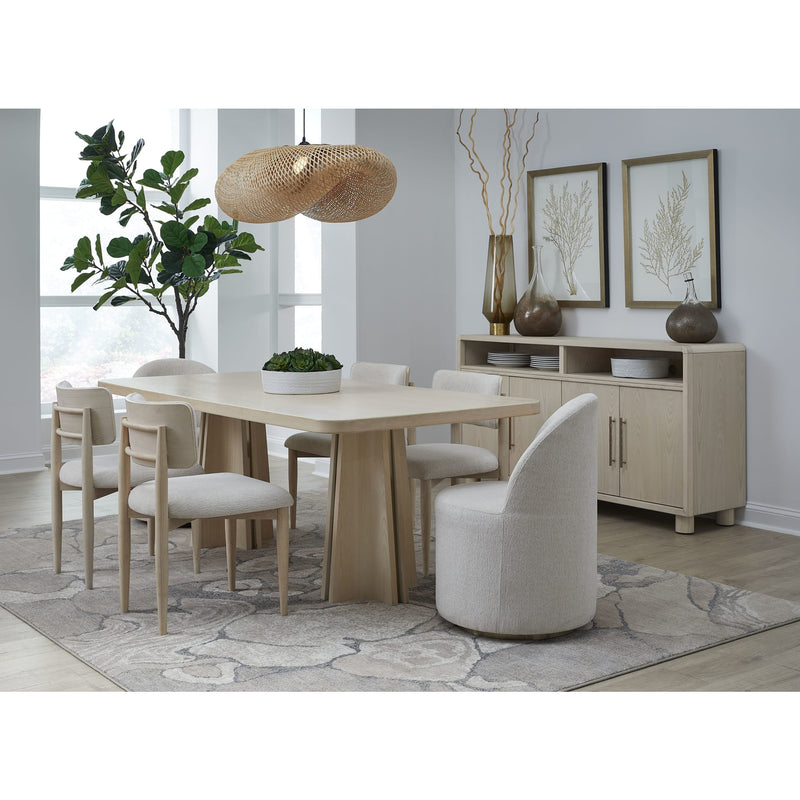 Zinnia Four Door Two Shelf Sideboard in White Sand