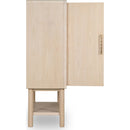 Zinnia Two Door Ash Wood Bar Cabinet in White Sand