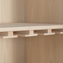 Zinnia Two Door Ash Wood Bar Cabinet in White Sand