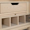 Zinnia Two Door Ash Wood Bar Cabinet in White Sand
