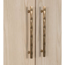 Zinnia Two Door Ash Wood Bar Cabinet in White Sand
