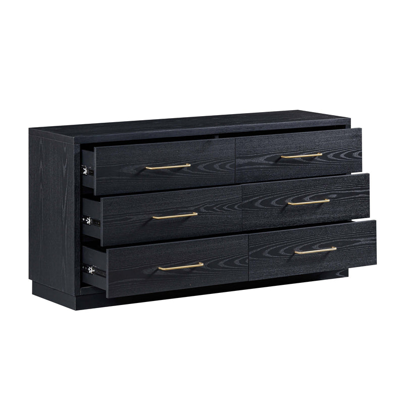 black and natural wood dresser Marlow Natural Wood Dresser – Hollywood Glam Furnitures