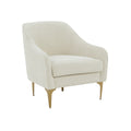 Serena Velvet Accent Chair with Brass Legs