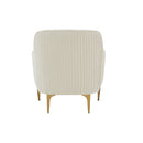 Serena Velvet Accent Chair with Brass Legs