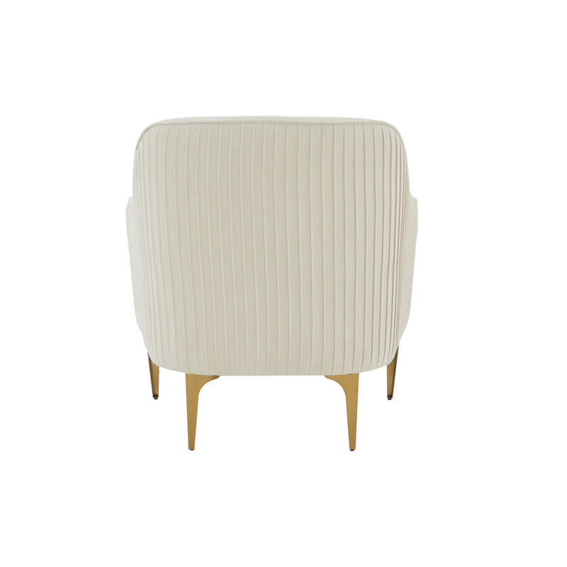Serena Velvet Accent Chair with Brass Legs