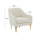 Serena Velvet Accent Chair with Brass Legs