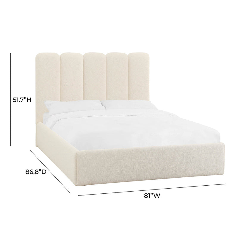Palani Cream Boucle Bed
