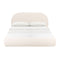 Bara Cream Textured Velvet Bed