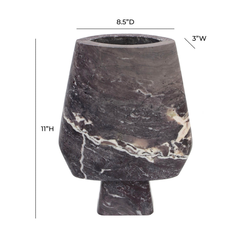 Samma Grey Marble Vase - Large