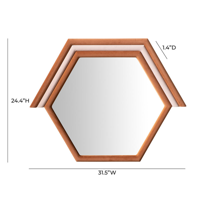 Lally Velvet Prism Wall Mirror