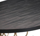 Valentina 57" Black Acacia Round Dining Table