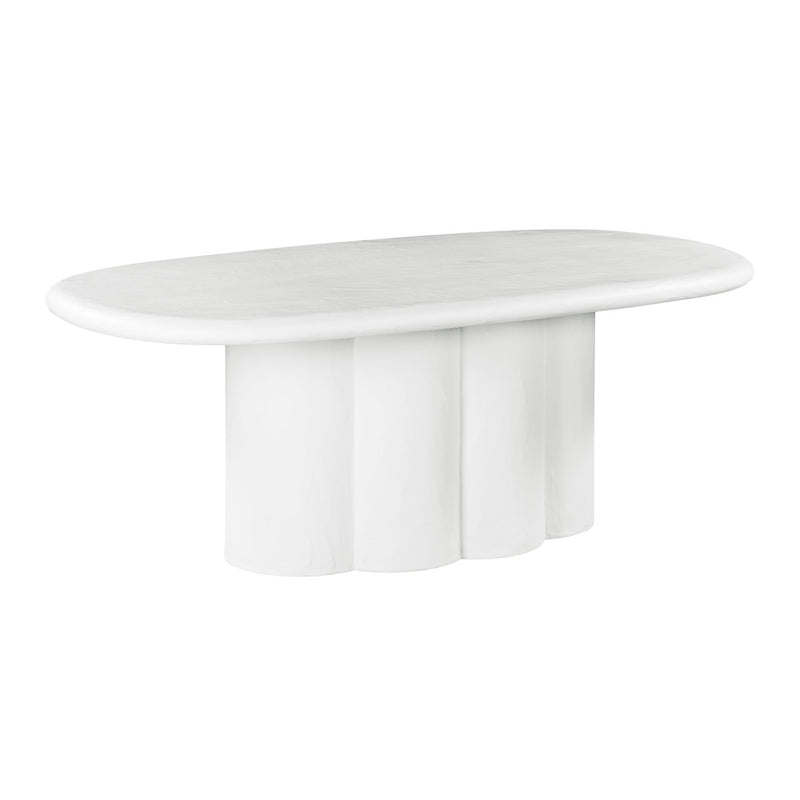 Elika Faux Plaster Oval Dining Table