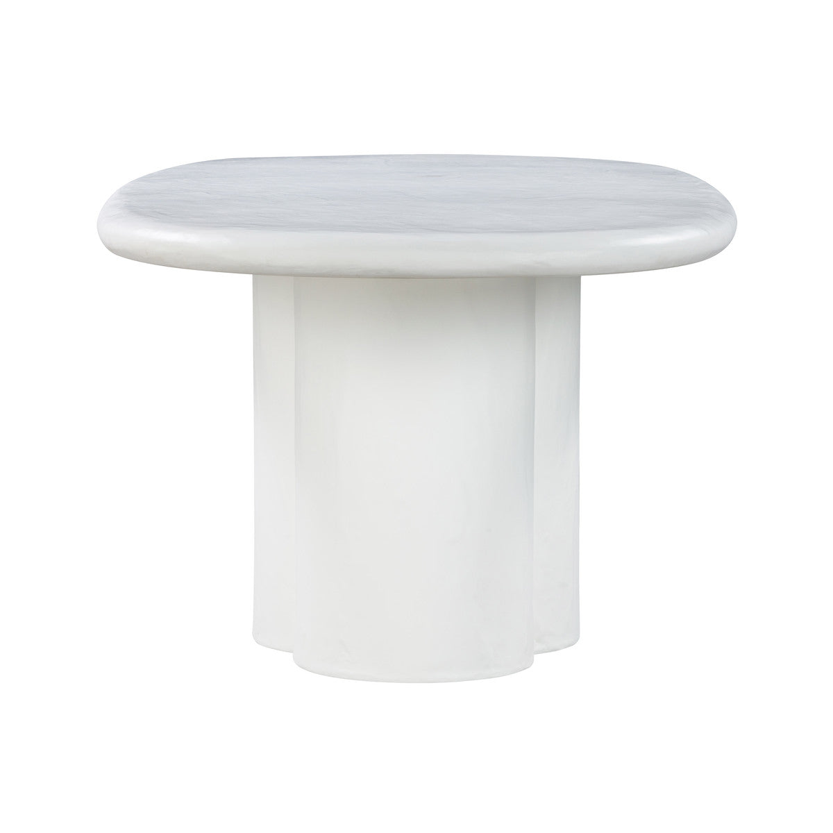 Elika Faux Plaster Oval Dining Table