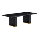 Chelsea Black Oak Wood 96" Rectangular Dining Table