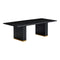 Chelsea Black Oak Wood 96" Rectangular Dining Table