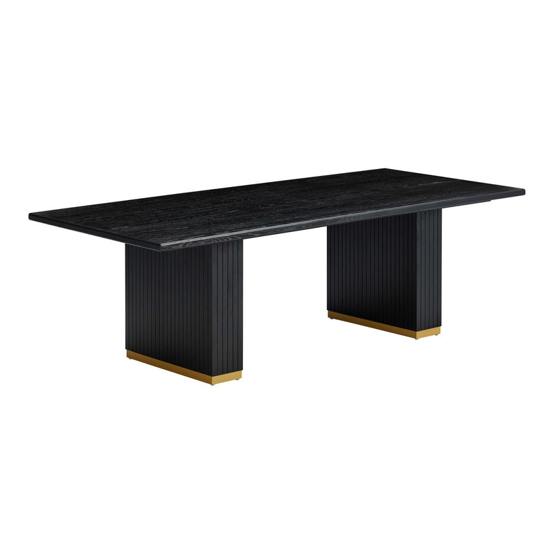 Chelsea Black Oak Wood 96" Rectangular Dining Table